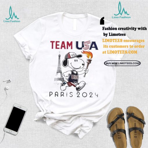 Official Snoopy Team USA Olympic Paris 2024 T Shirt