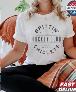 Official Spittin Chiclets Since MMXVI Hockey Club Helmet t shirt