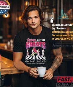 Official St Louis Cardinals All Time Greats Team Abbey Road Thank You For The Memories Signatures Shirt