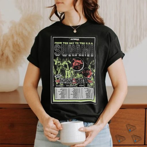 Official Sunami From The Bay To The USA Tour 2024 Poster Shirt