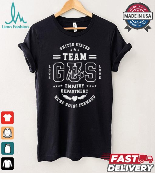 Official Team Gus Walz Waltz Varsity United States Team Gus Walz Love Empathy Department We’re Going Forward T shirt