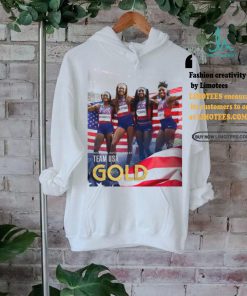 Official Team USA Gold Medal Win Women’s 4x100m Relay Paris Olympic 2024 Poster t shirt