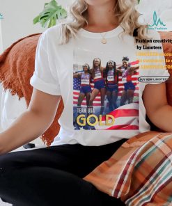 Official Team USA Gold Medal Win Women’s 4x100m Relay Paris Olympic 2024 Poster t shirt
