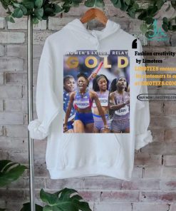 Official Team USA Gold Medal Women’s 4x100m Relay Paris Olympic 2024 Poster t shirt