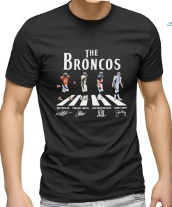 Official The Broncos Abbey Road Von Miller Terrell Davis Shannon Sharpe And John Elway Signatures Shirt