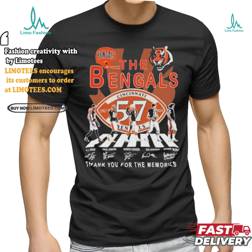 Official The Cincinnati Bengals 54 Years 1967 2024 Thank You For The Memories T Shirt Official The Cincinnati Bengals 54 Years 1967 2024 Thank You For The Memories T Shirt