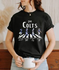 Official The Colts Abbey Road Edgerrin James Reggie Wayne Marvin Harrison And Peyton Manning Signatures Shirt