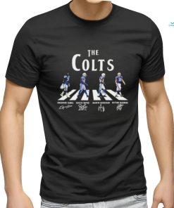 Official The Colts Abbey Road Edgerrin James Reggie Wayne Marvin Harrison And Peyton Manning Signatures Shirt