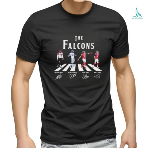 Official The Falcons Abbey Road Michael Vick Deion Sanders Julio Jones and Matt Ryan Signatures Shirt