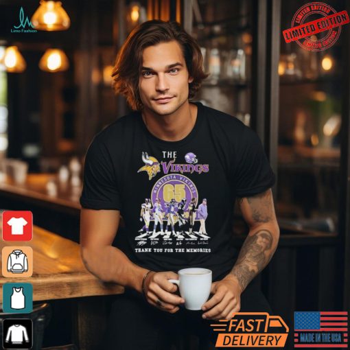 Official The Minnesota Vikings 65 Years Thank You For The Memories T Shirt