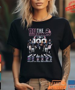 Official The New York Giants 100 Thank You For The Memories T Shirt