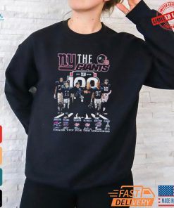 Official The New York Giants 100 Thank You For The Memories T Shirt