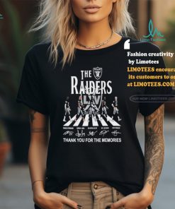 Official The Raiders Abbey Road 64 Years 1960 2024 Thank You For The Memories Signatures Shirt