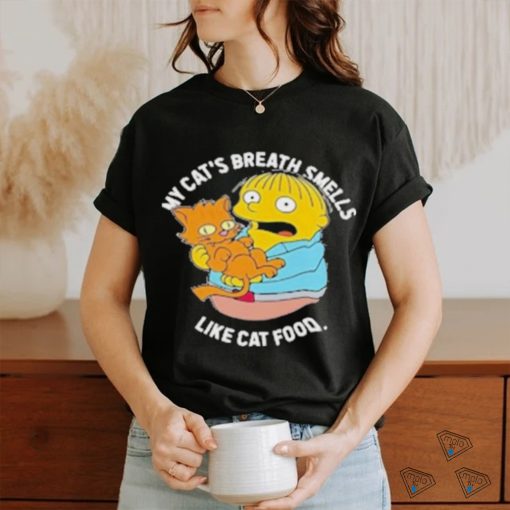 Official The Simpsons my cat’s breath smells like cat food T shirt