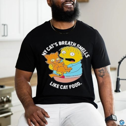 Official The Simpsons my cat’s breath smells like cat food T shirt
