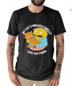 Official The Simpsons my cat’s breath smells like cat food T shirt