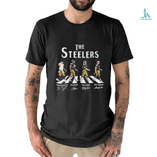 Official The Steelers Abbey Road Roethlisberger Joe Greene Jack Lambert And Terry Bradshaw Signatures Shirt