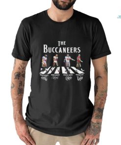 Official The Tampa Bay Buccaneers Abbey Road Mike Alstott Ronde Barber Derrick Brooks and Warren Sapp Signatures Shirt