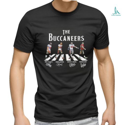 Official The Tampa Bay Buccaneers Abbey Road Mike Alstott Ronde Barber Derrick Brooks and Warren Sapp Signatures Shirt