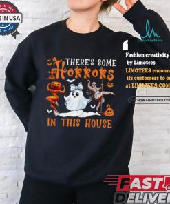 Official There’s some horrors in this house halloween fitness T shirt