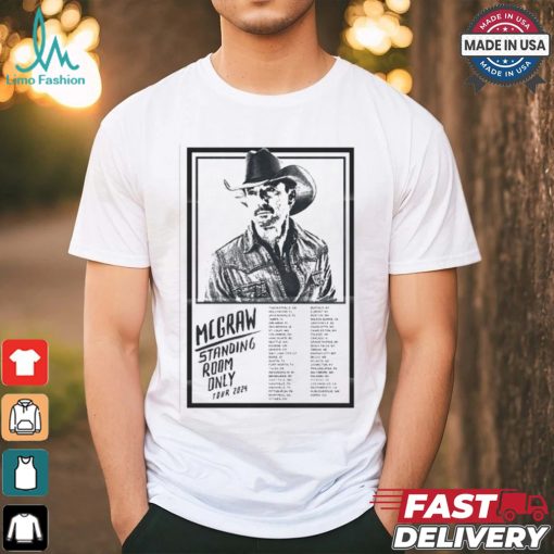 Official Tim McGraw SRO Tour 2024 Poster shirt