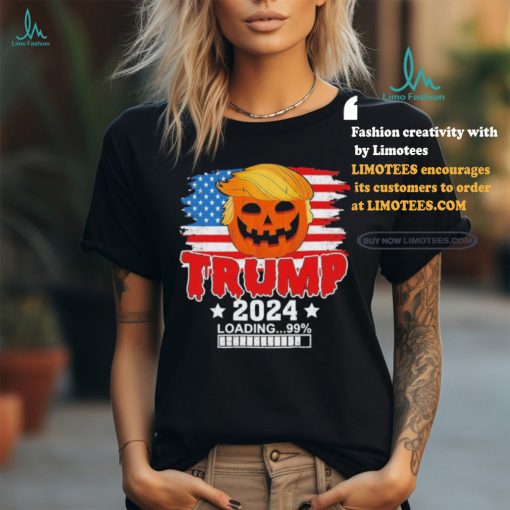 Official Trumpkin US Flag, Trump 2024 Loading, Make Halloween Great Again T Shirt