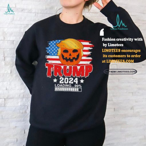 Official Trumpkin US Flag, Trump 2024 Loading, Make Halloween Great Again T Shirt