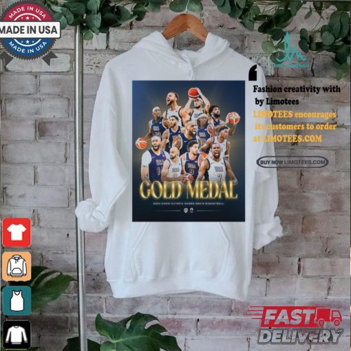 Official USA Basketball Gold Medal 2024 Paris Olympic Games Men’s Basketball Shirt