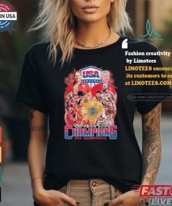 Official USA Basketball Team 2024 Olympic Paris Champions Women Team T Shirt