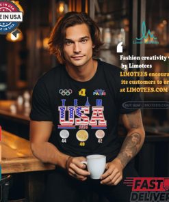 Official USA Team 2024 Olympic Paris Champions 40 Gold Medals First Place T Shirt