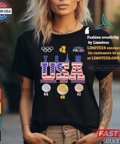 Official USA Team 2024 Olympic Paris Champions 40 Gold Medals First Place T Shirt