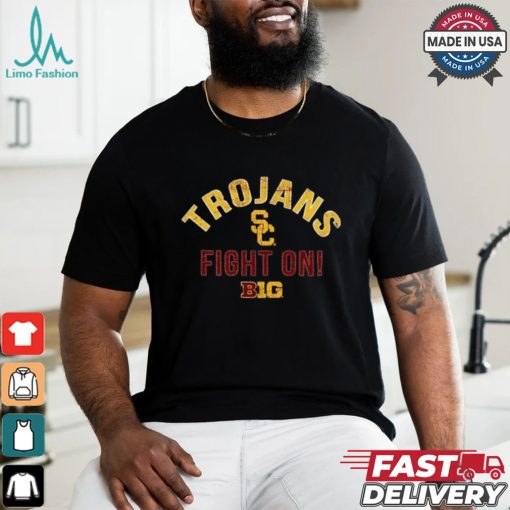 Official USC Trojans Fight On 2024 Big Ten Conference Member T Shirt