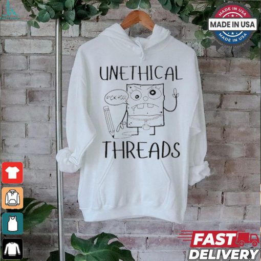 Official Unethical Threads Doodlebob Fuck You Painting t shirt