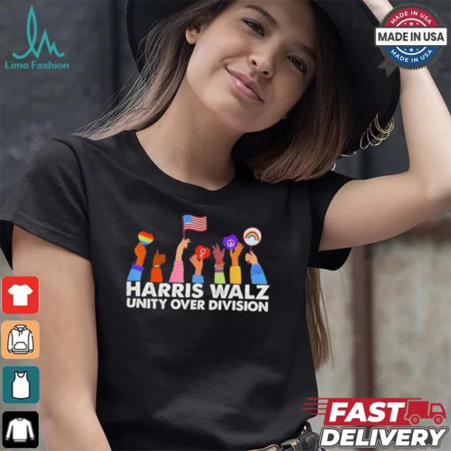 Official Unity Over Division Harris Waltz 2024 American Flag Outfit Independence Day T Shirt