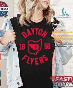 Official University of dayton collegiate circle T shirt