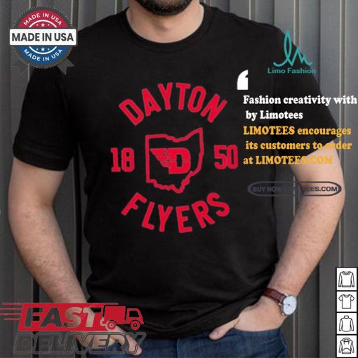 Official University of dayton collegiate circle T shirt