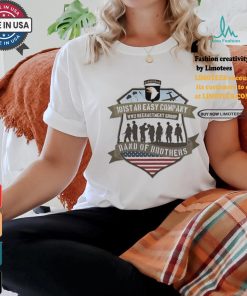 Official Usa 101st ab easy company ww2 reenactment group band of brothers logo T shirt