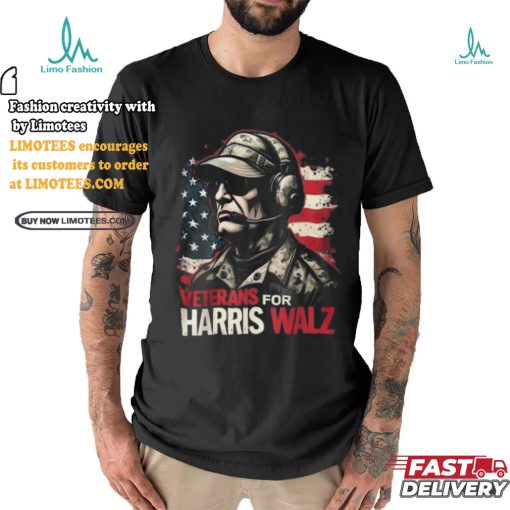 Official Veterans for Harris walz 2024 Kamala Harris tim walz veteran T shirt