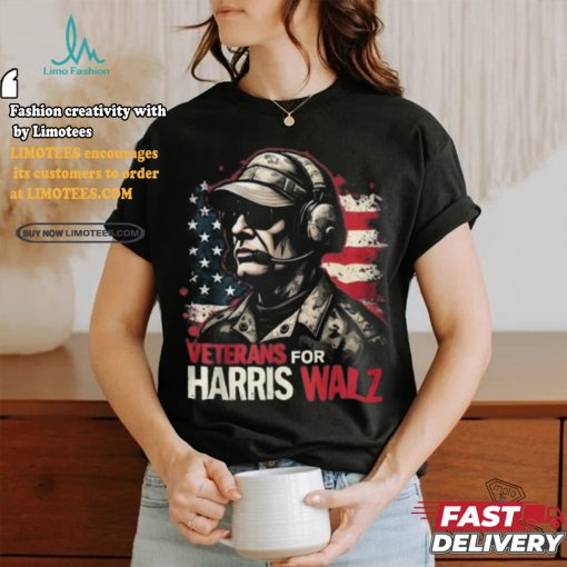 Official Veterans for Harris walz 2024 Kamala Harris tim walz veteran T shirt