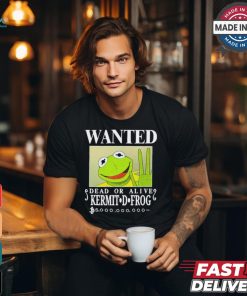 Official Wanted Dead Or Alive Kermit D. Frog New t shirt
