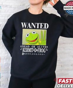 Official Wanted Dead Or Alive Kermit D. Frog New t shirt