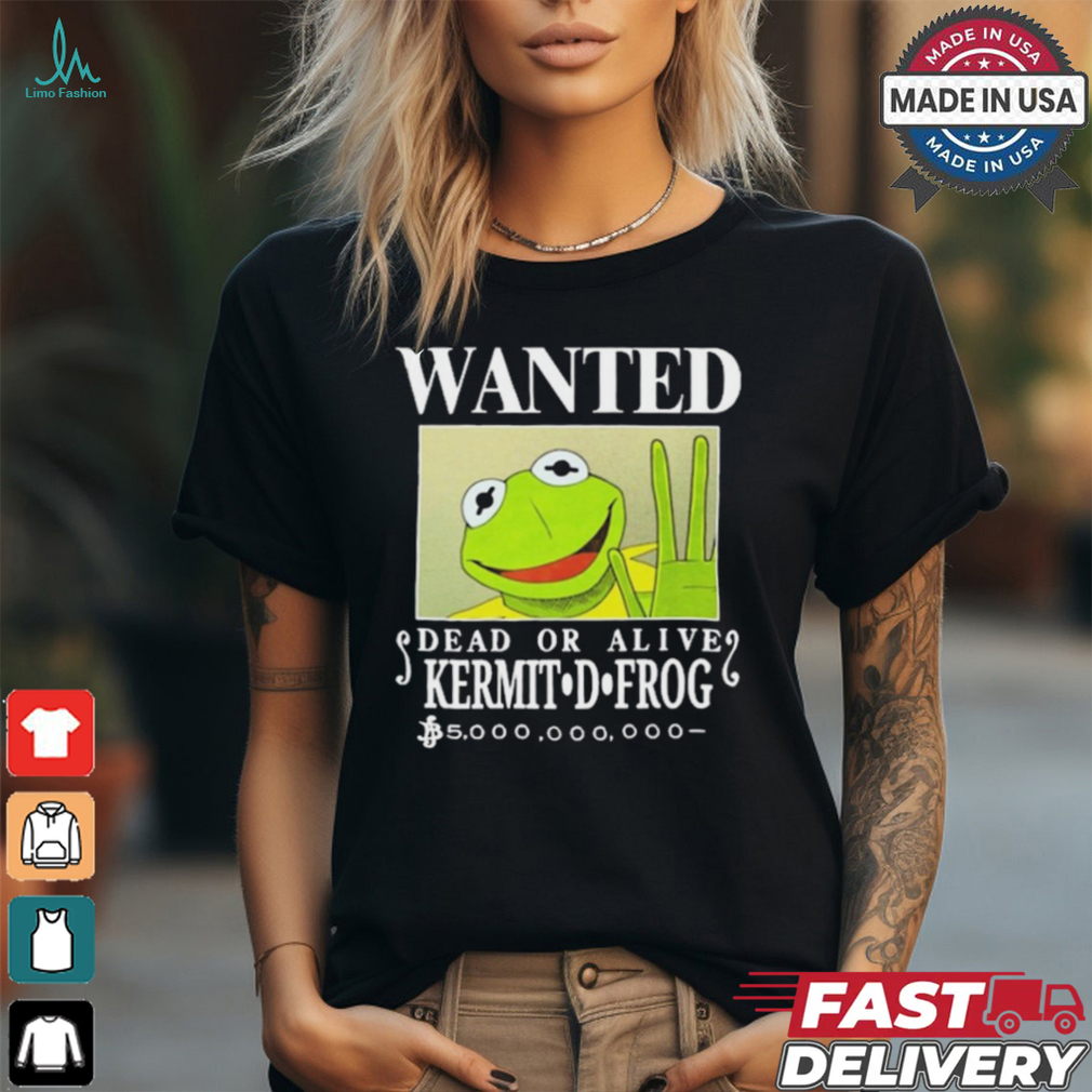 Official Wanted Dead Or Alive Kermit D. Frog New t shirt Official Wanted Dead Or Alive Kermit D. Frog New t shirt