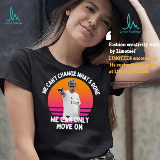 Official We Can’t Change What’s Done We Can Only Move On Turkish Shooter Vintage Retro Olympic Paris 2024 t shirt