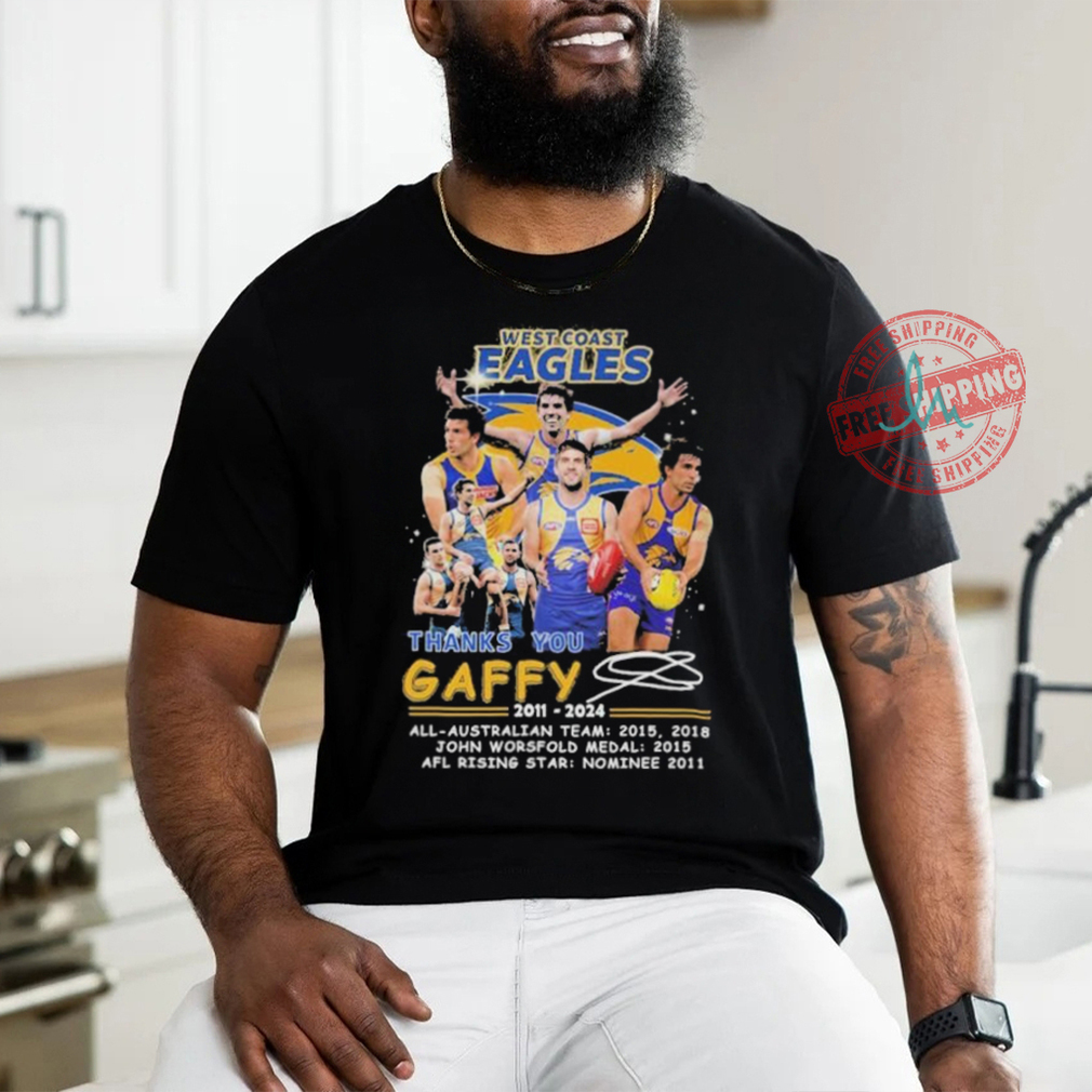 Official West Coast Eagles Thank You Gaffy 2011 2024 Signature Shirt Official West Coast Eagles Thank You Gaffy 2011 2024 Signature Shirt