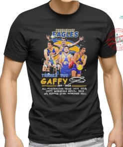 Official West Coast Eagles Thank You Gaffy 2011 2024 Signature Shirt