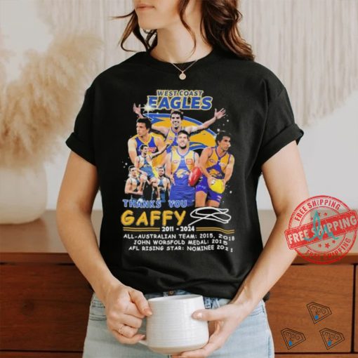 Official West Coast Eagles Thank You Gaffy 2011 2024 Signature Shirt