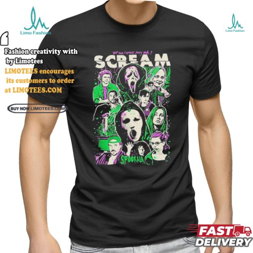 Official What’s Your Favorite Scary Movie Scream Characters Spookala T shirt