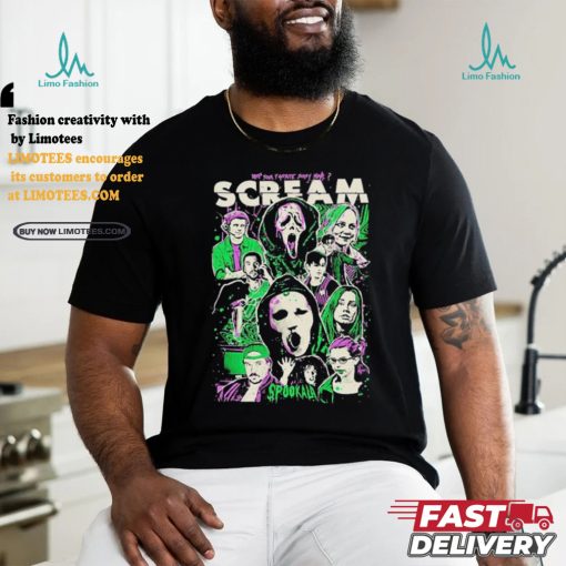 Official What’s Your Favorite Scary Movie Scream Characters Spookala T shirt