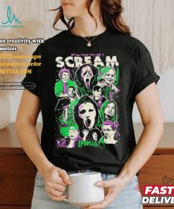 Official What’s Your Favorite Scary Movie Scream Characters Spookala T shirt