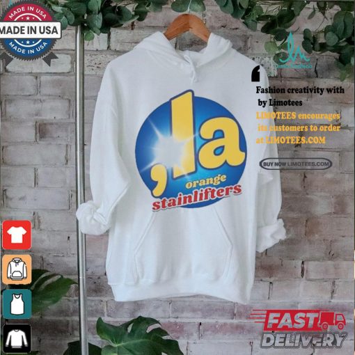 Official comma La Detergent Orange Stainlifters shirt